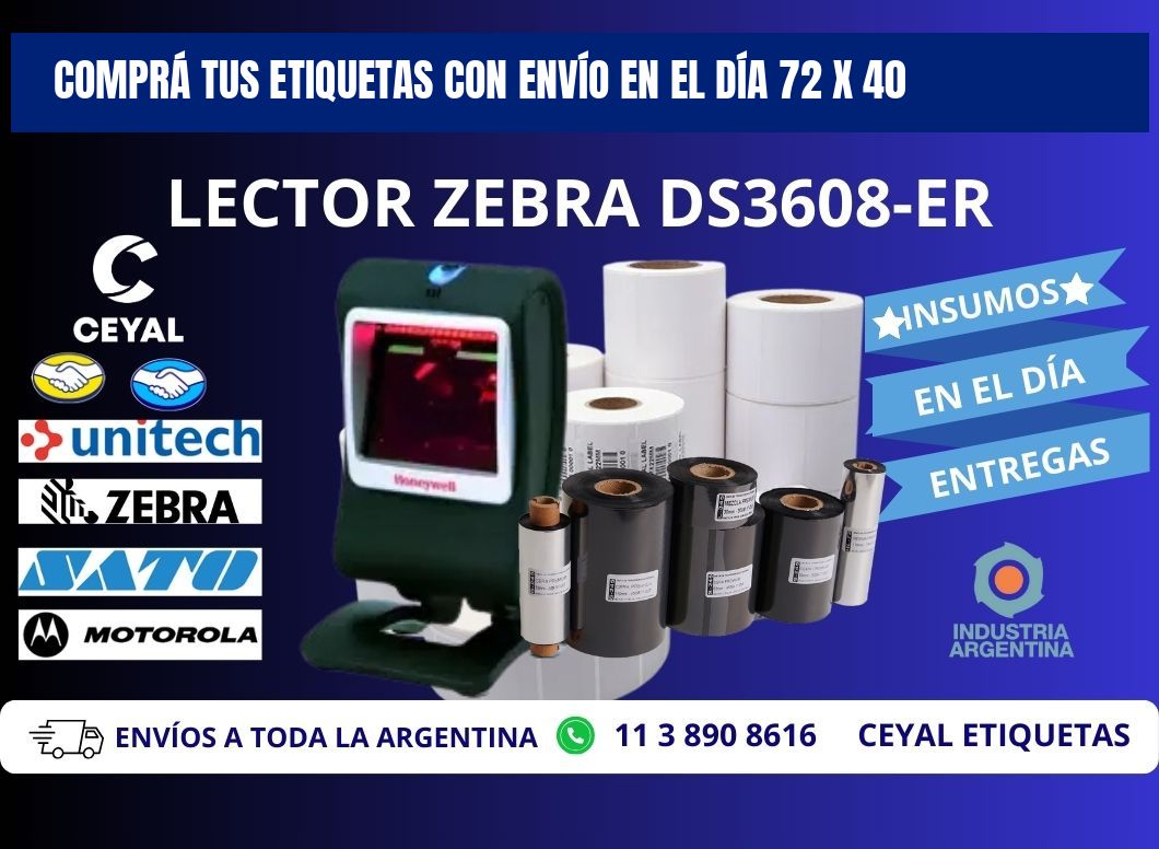 COMPRÁ TUS ETIQUETAS CON ENVÍO EN EL DÍA 72 x 40
