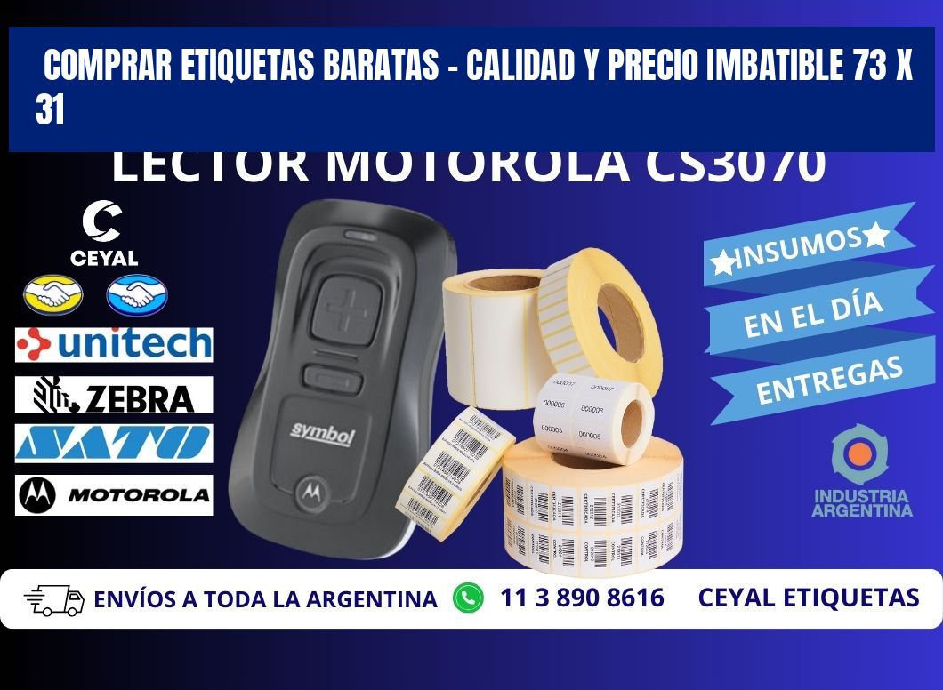 COMPRAR ETIQUETAS BARATAS – CALIDAD Y PRECIO IMBATIBLE 73 x 31