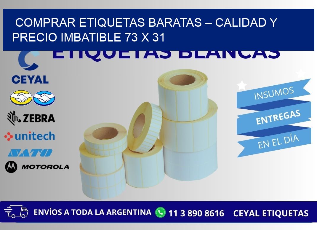 COMPRAR ETIQUETAS BARATAS – CALIDAD Y PRECIO IMBATIBLE 73 x 31