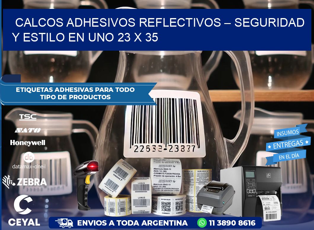 Calcos Adhesivos Reflectivos – Seguridad y Estilo en Uno 23 x 35