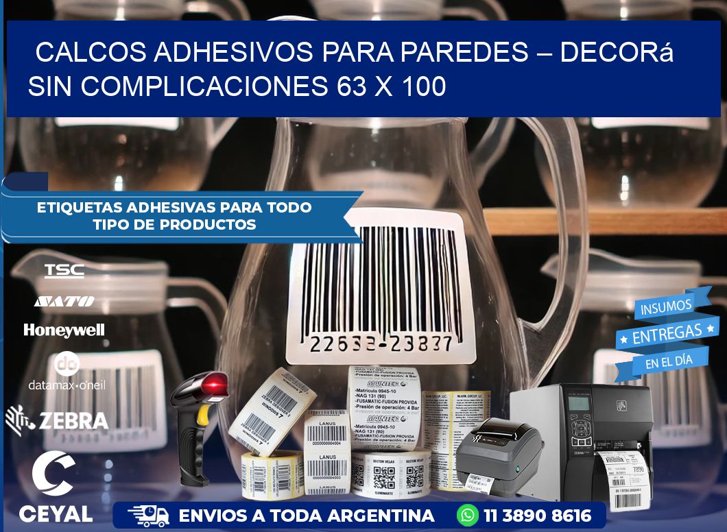 Calcos Adhesivos para Paredes – Decorá sin Complicaciones 63 x 100