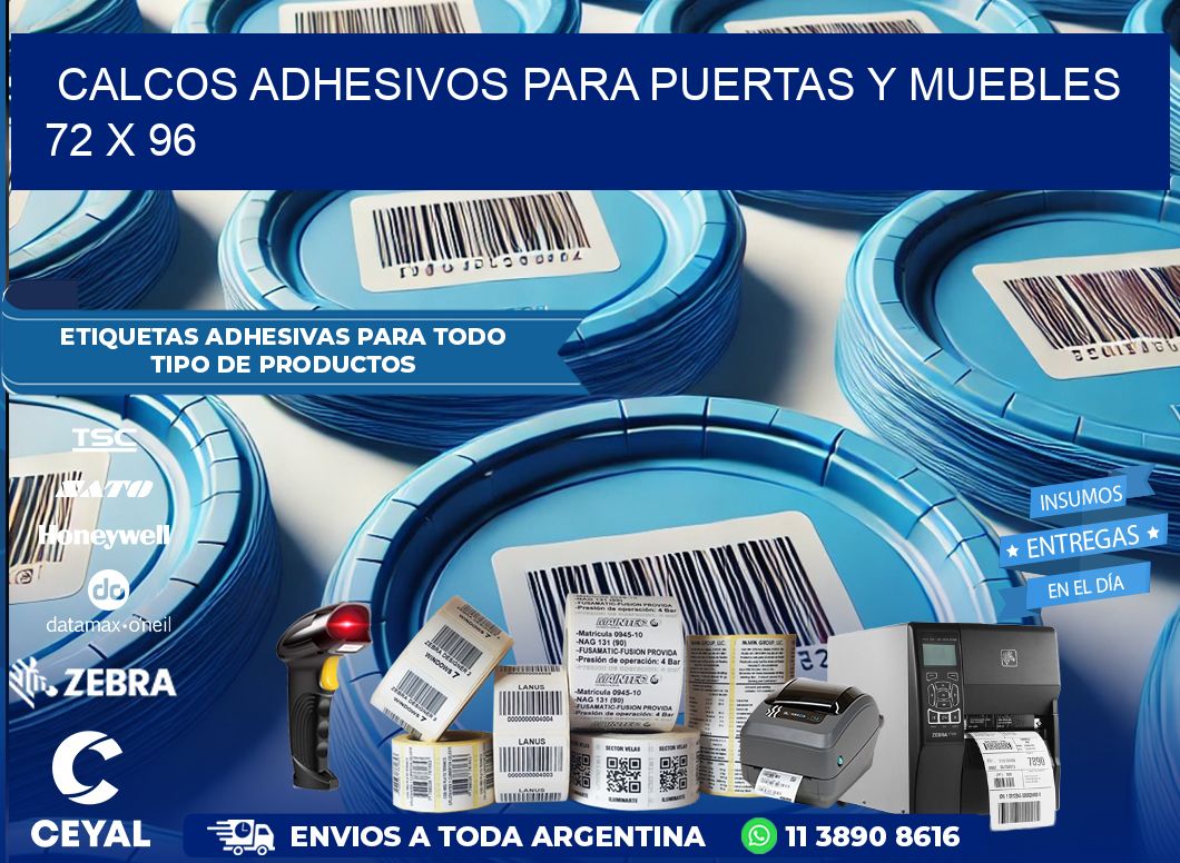 Calcos Adhesivos para Puertas y Muebles 72 x 96