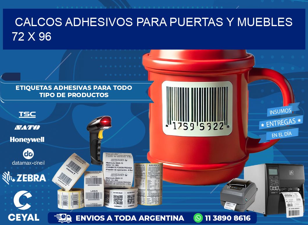Calcos Adhesivos para Puertas y Muebles 72 x 96