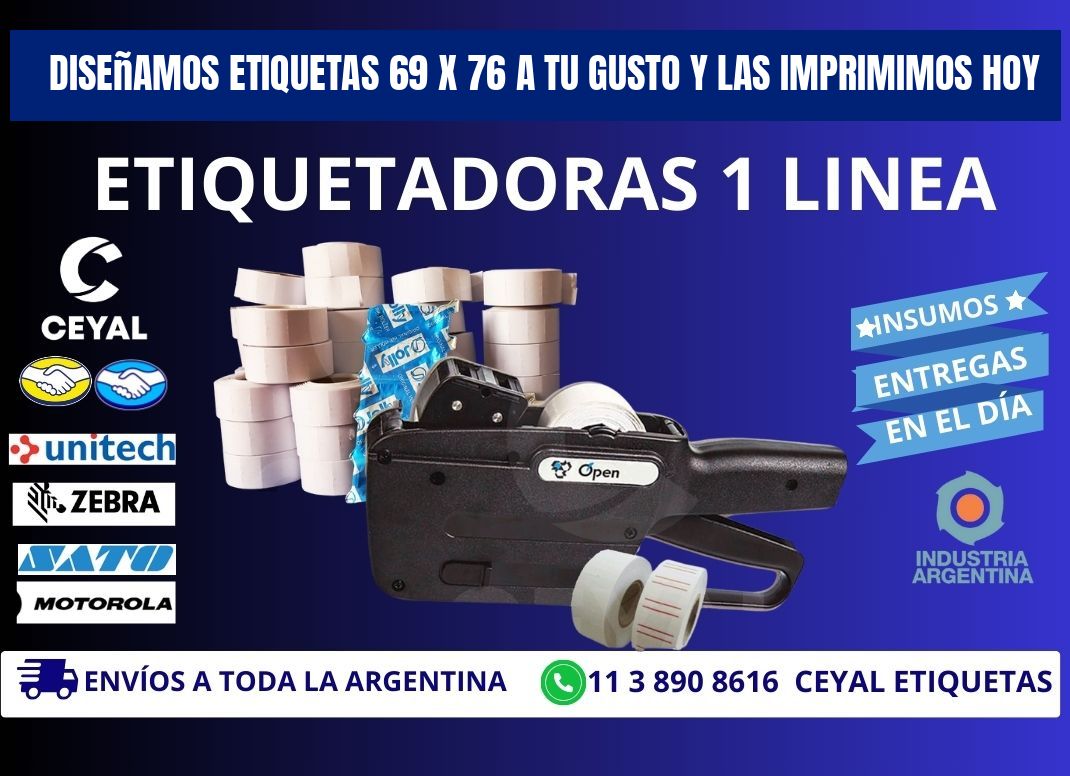 Diseñamos Etiquetas 69 x 76 a Tu Gusto y las Imprimimos Hoy
