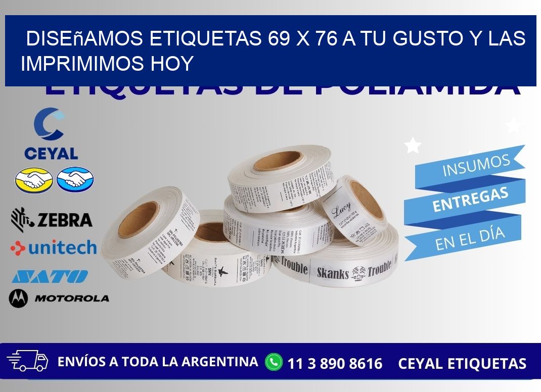Diseñamos Etiquetas 69 x 76 a Tu Gusto y las Imprimimos Hoy