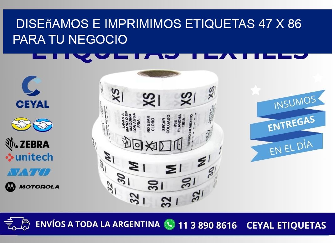 Diseñamos e Imprimimos Etiquetas 47 x 86 para tu Negocio
