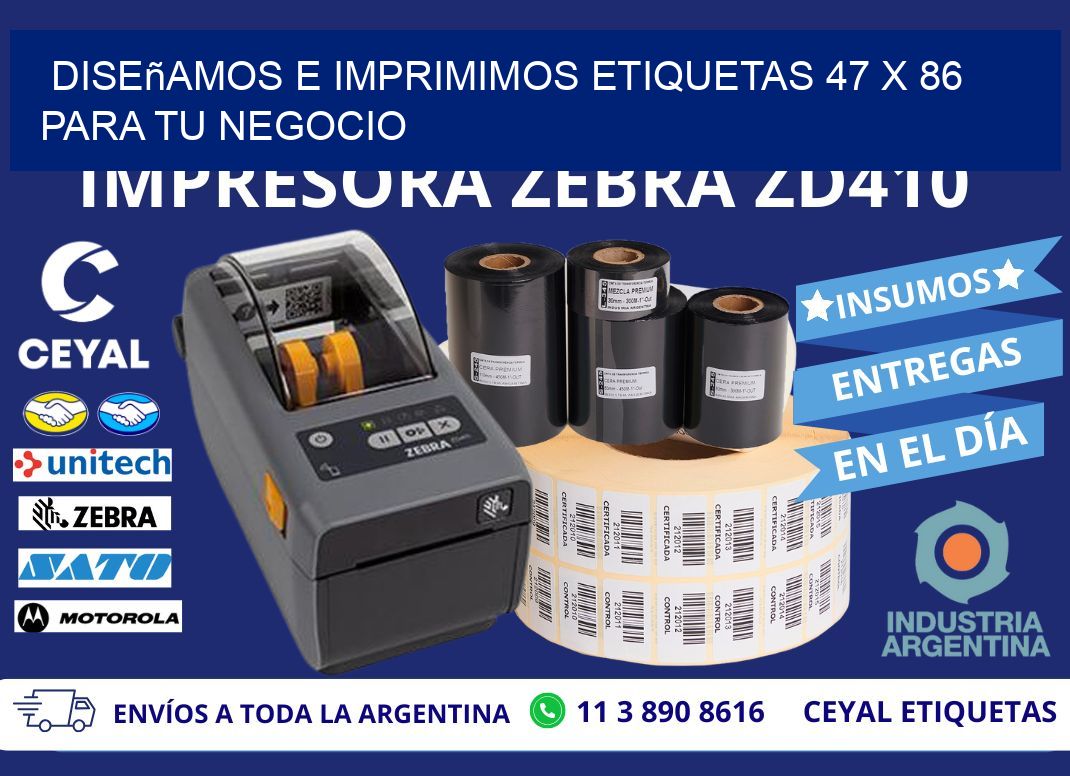 Diseñamos e Imprimimos Etiquetas 47 x 86 para tu Negocio