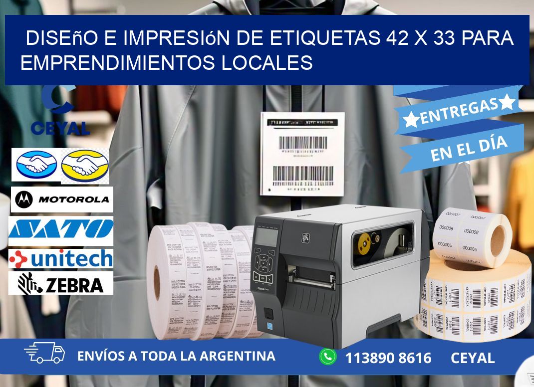 Diseño e Impresión de Etiquetas 42 x 33 para Emprendimientos Locales