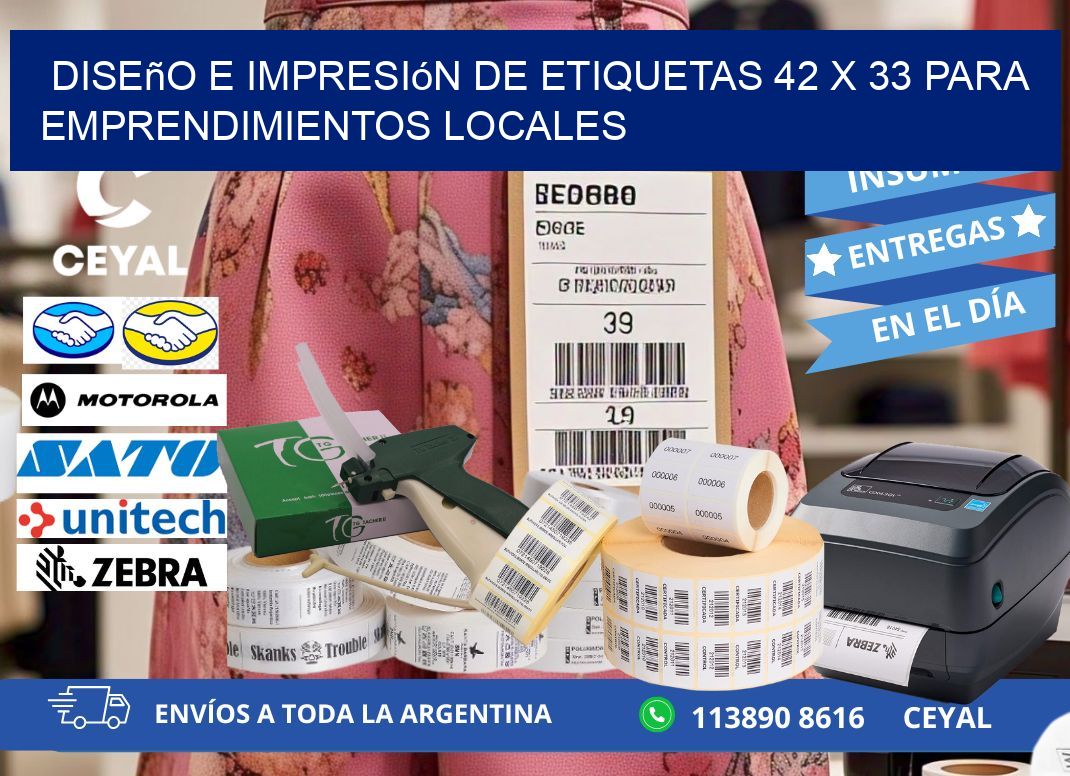 Diseño e Impresión de Etiquetas 42 x 33 para Emprendimientos Locales