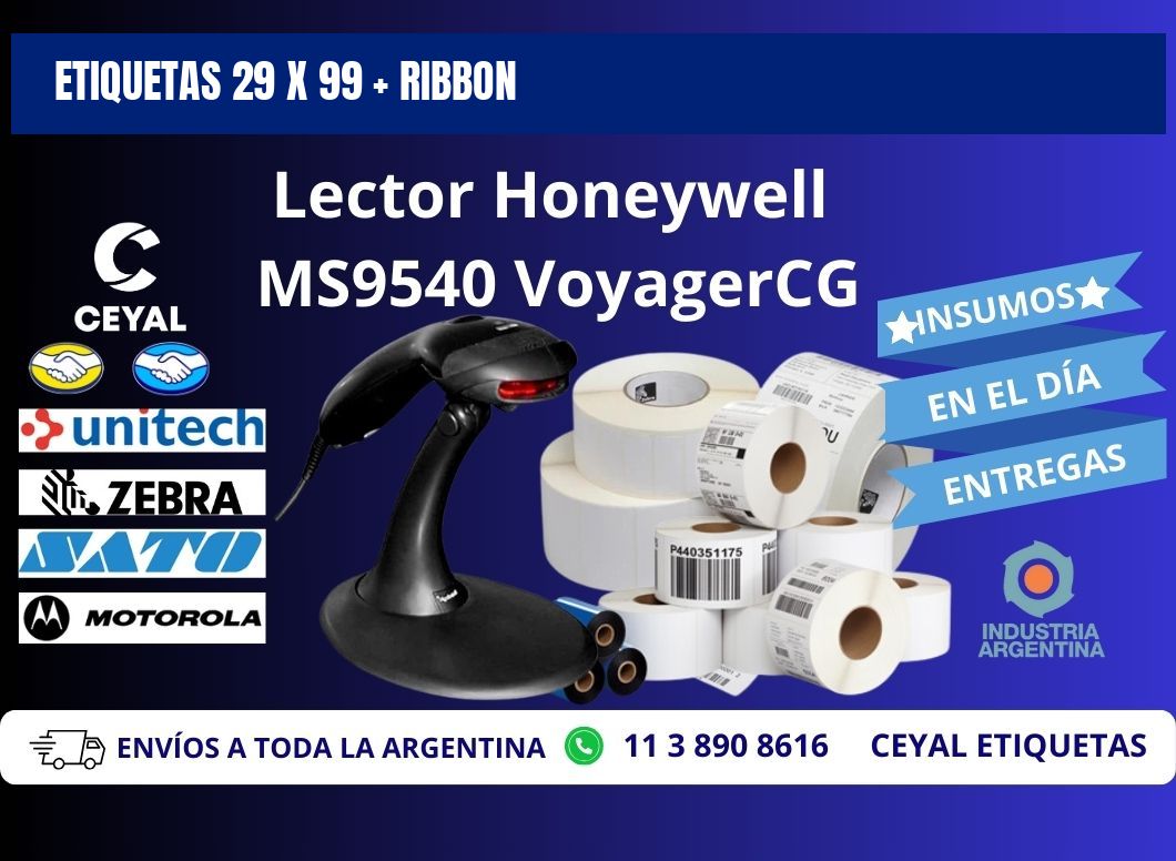 ETIQUETAS 29 x 99 + RIBBON