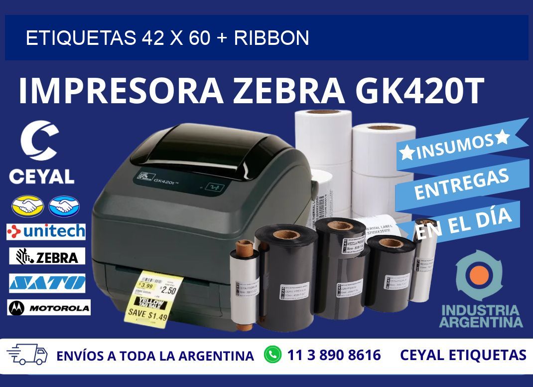 ETIQUETAS 42 x 60 + RIBBON