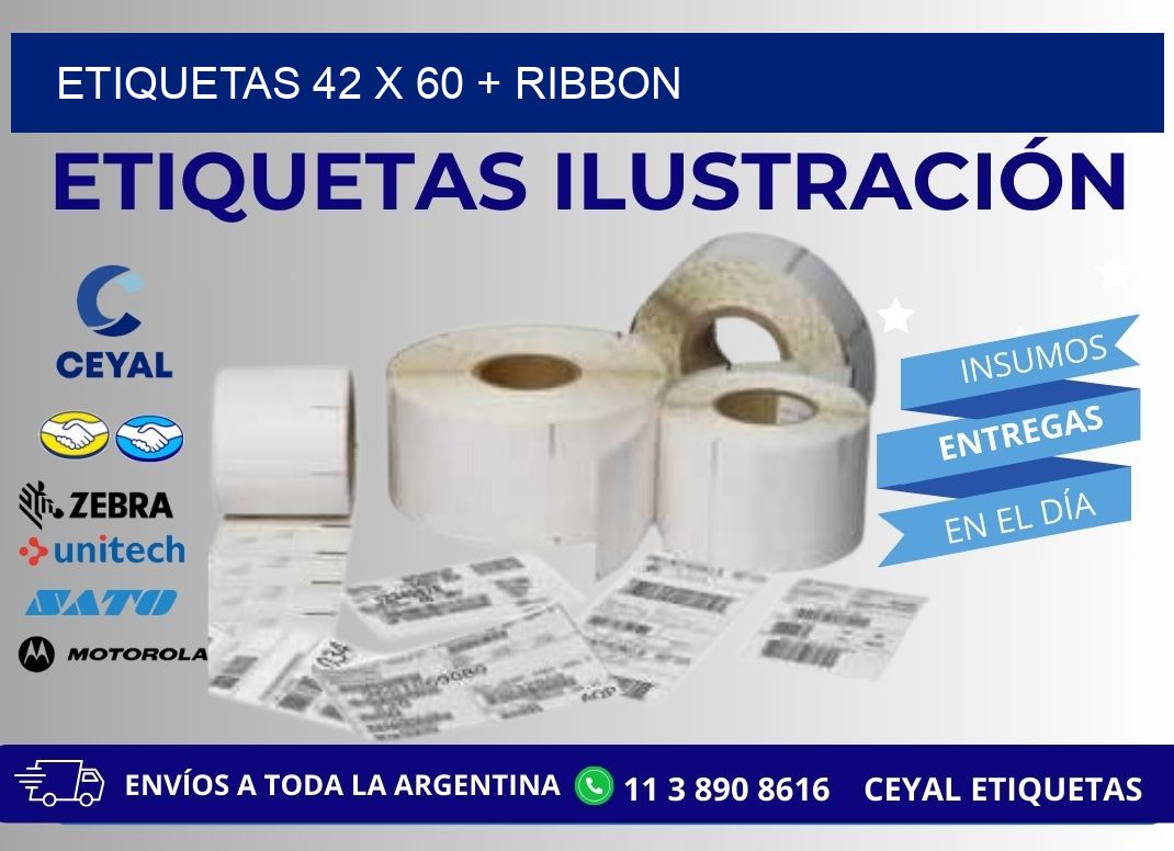 ETIQUETAS 42 x 60 + RIBBON