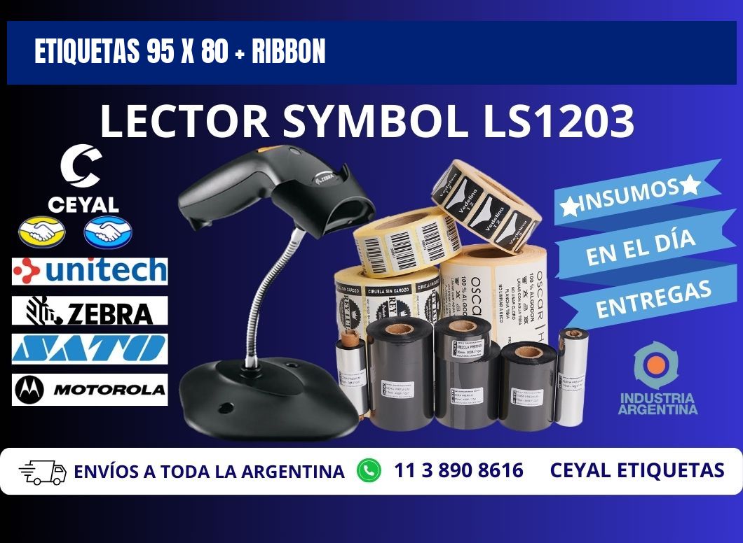 ETIQUETAS 95 x 80 + RIBBON