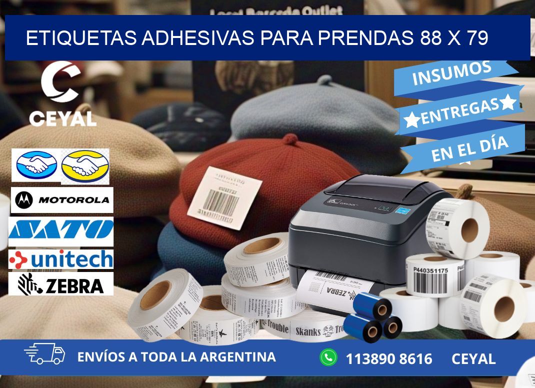 ETIQUETAS ADHESIVAS PARA PRENDAS 88 x 79
