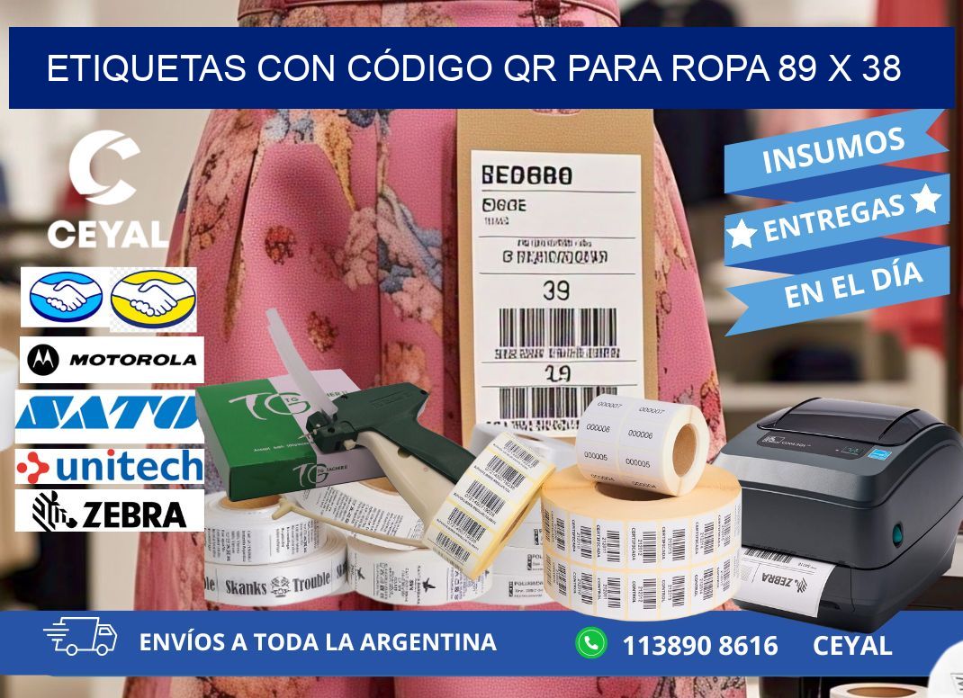 ETIQUETAS CON CÓDIGO QR PARA ROPA 89 x 38