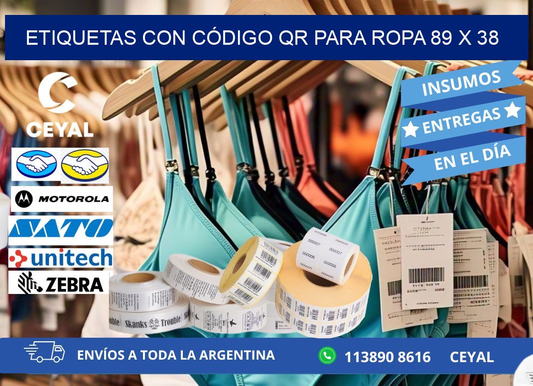 ETIQUETAS CON CÓDIGO QR PARA ROPA 89 x 38