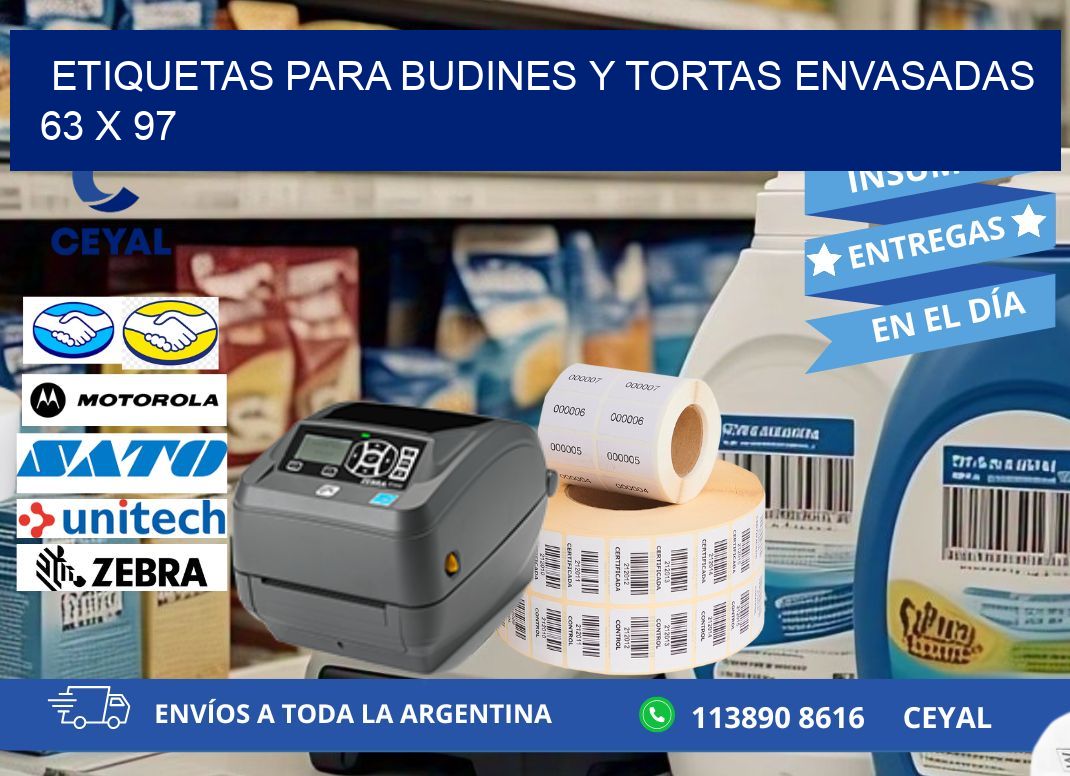 ETIQUETAS PARA BUDINES Y TORTAS ENVASADAS 63 x 97