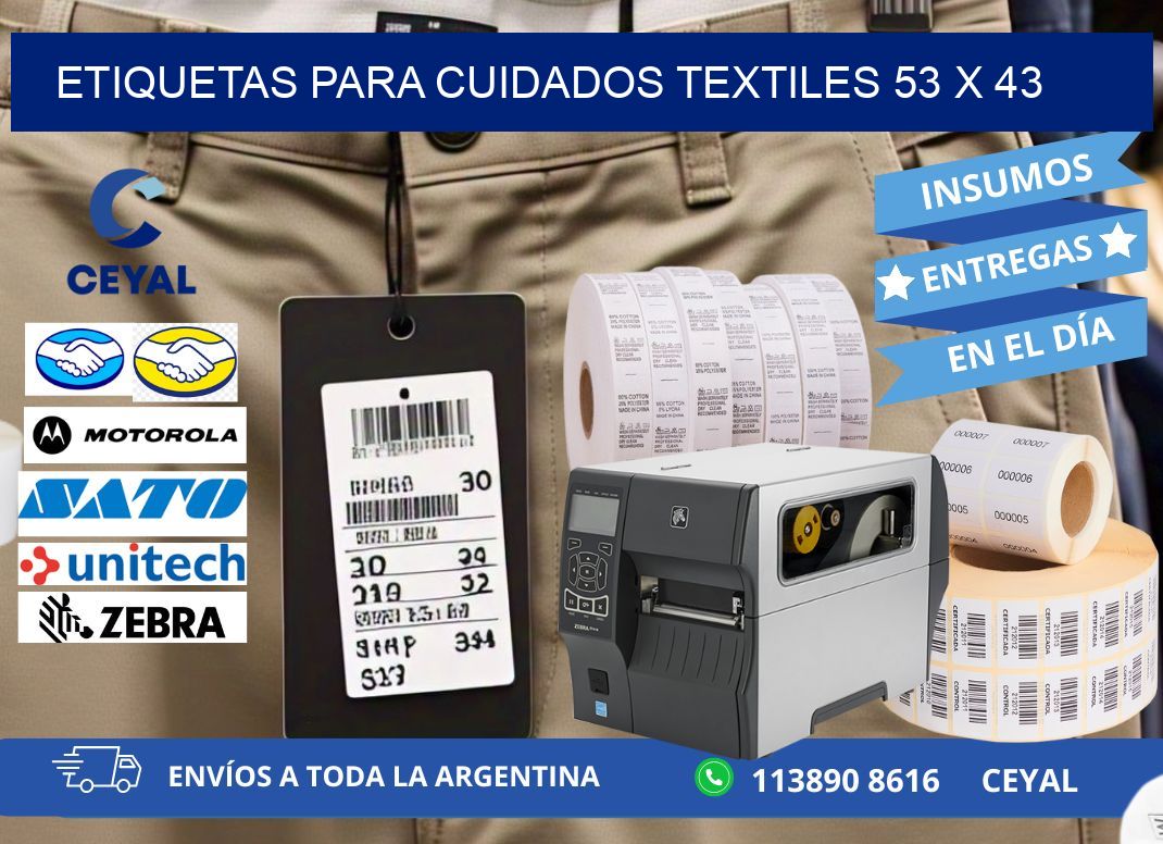 ETIQUETAS PARA CUIDADOS TEXTILES 53 x 43