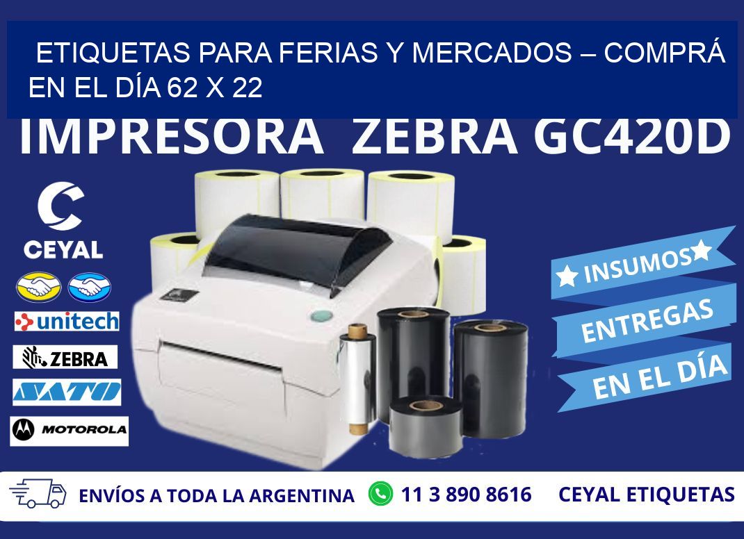 ETIQUETAS PARA FERIAS Y MERCADOS – COMPRÁ EN EL DÍA 62 x 22