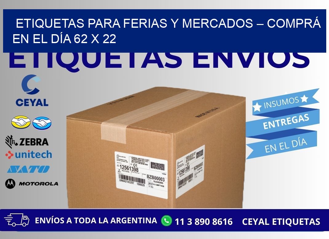 ETIQUETAS PARA FERIAS Y MERCADOS – COMPRÁ EN EL DÍA 62 x 22