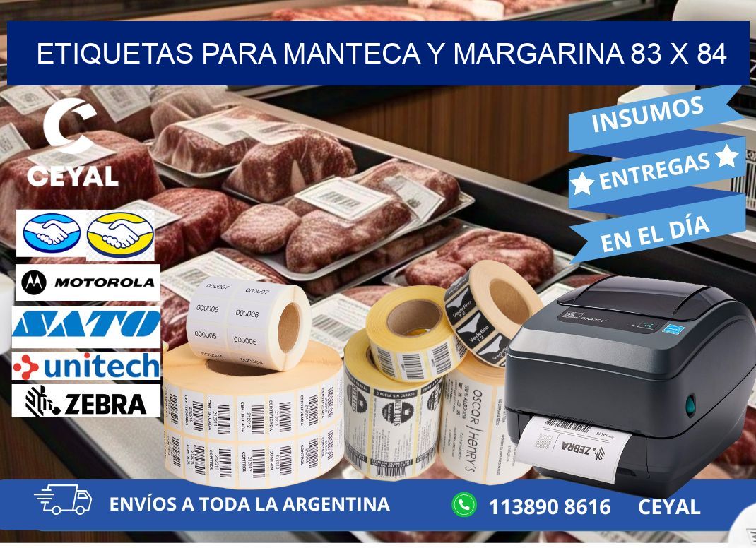 ETIQUETAS PARA MANTECA Y MARGARINA 83 x 84