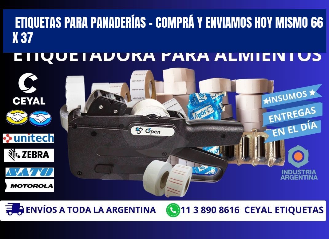 ETIQUETAS PARA PANADERÍAS – COMPRÁ Y ENVIAMOS HOY MISMO 66 x 37