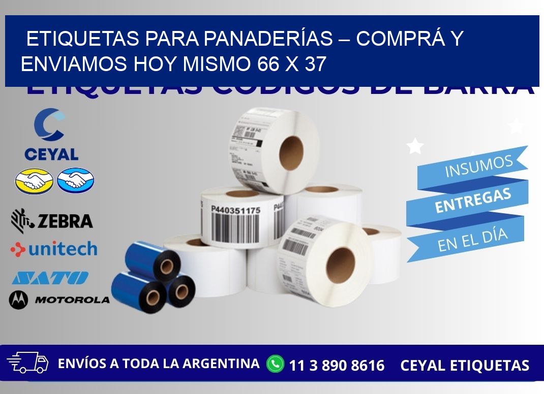 ETIQUETAS PARA PANADERÍAS – COMPRÁ Y ENVIAMOS HOY MISMO 66 x 37