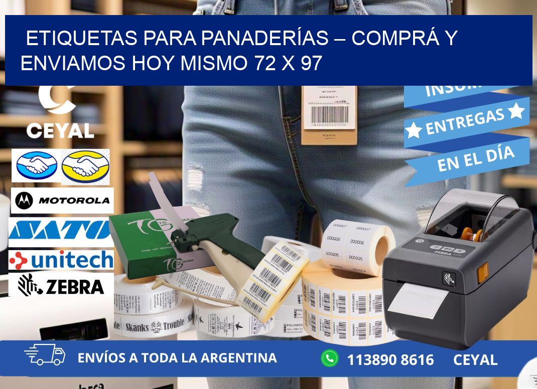 ETIQUETAS PARA PANADERÍAS – COMPRÁ Y ENVIAMOS HOY MISMO 72 x 97