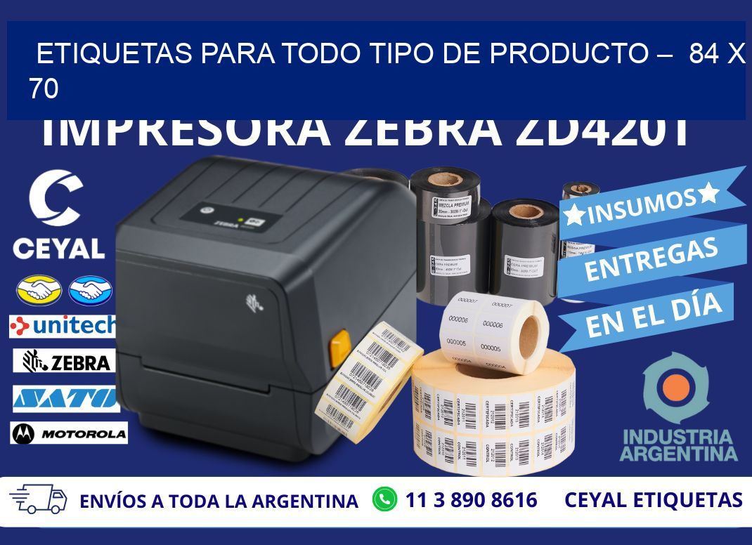 ETIQUETAS PARA TODO TIPO DE PRODUCTO –  84 x 70