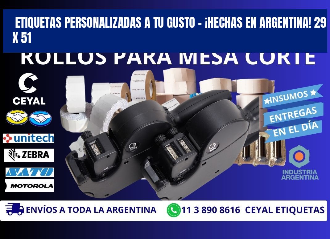 ETIQUETAS PERSONALIZADAS A TU GUSTO – ¡HECHAS EN ARGENTINA! 29 x 51
