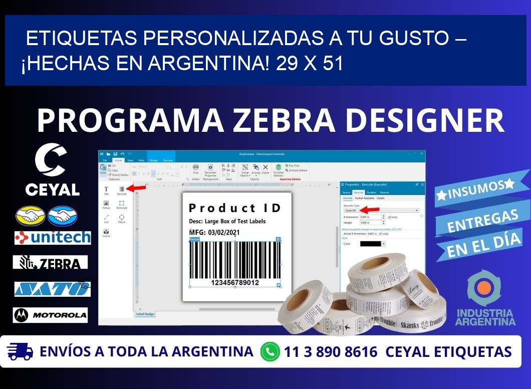 ETIQUETAS PERSONALIZADAS A TU GUSTO – ¡HECHAS EN ARGENTINA! 29 x 51