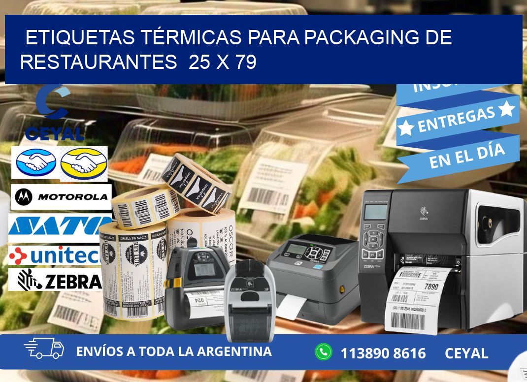 ETIQUETAS TÉRMICAS PARA PACKAGING DE RESTAURANTES 25 x 79