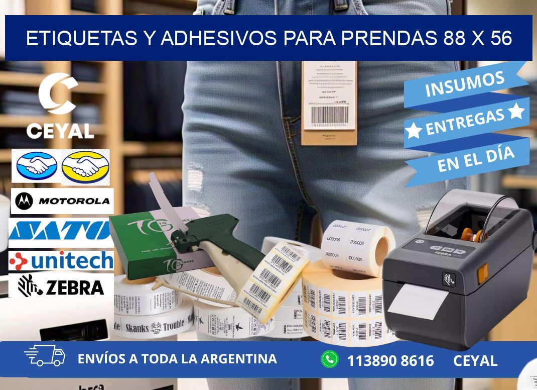 ETIQUETAS Y ADHESIVOS PARA PRENDAS 88 x 56