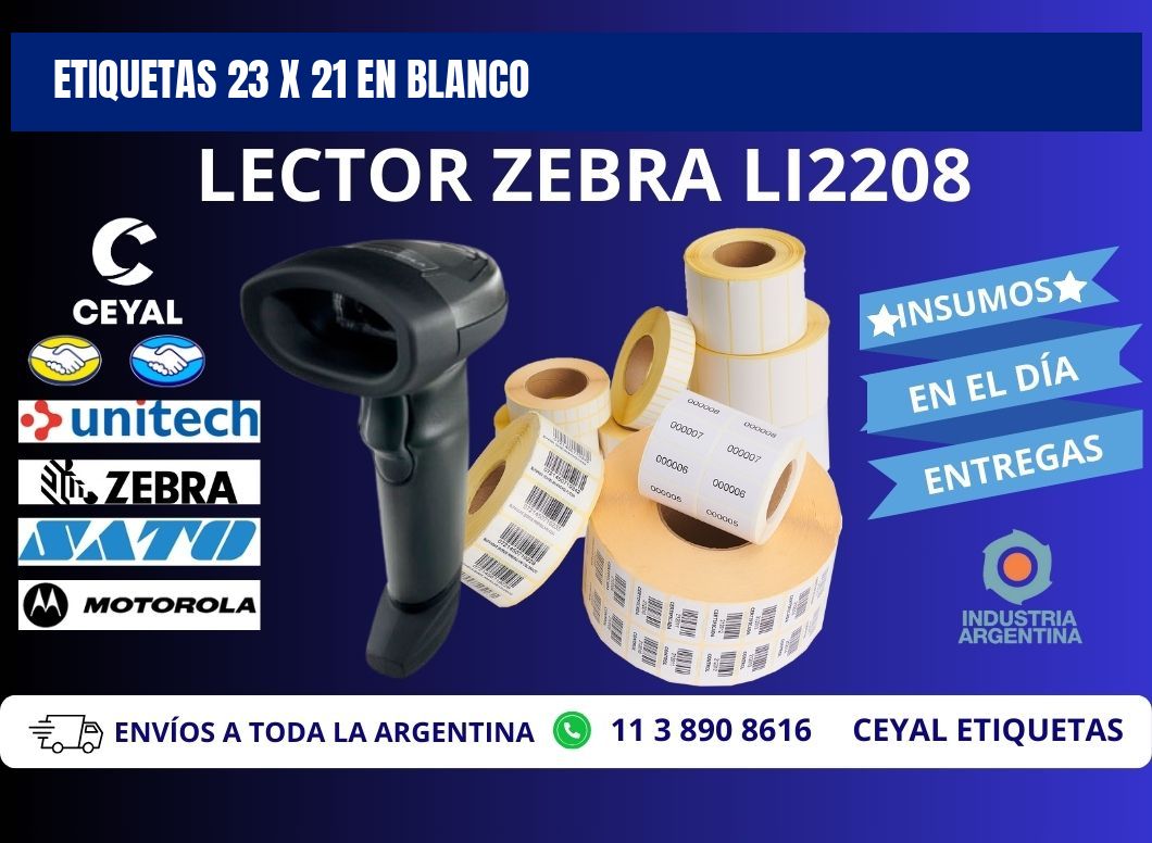 Etiquetas 23 x 21 en blanco