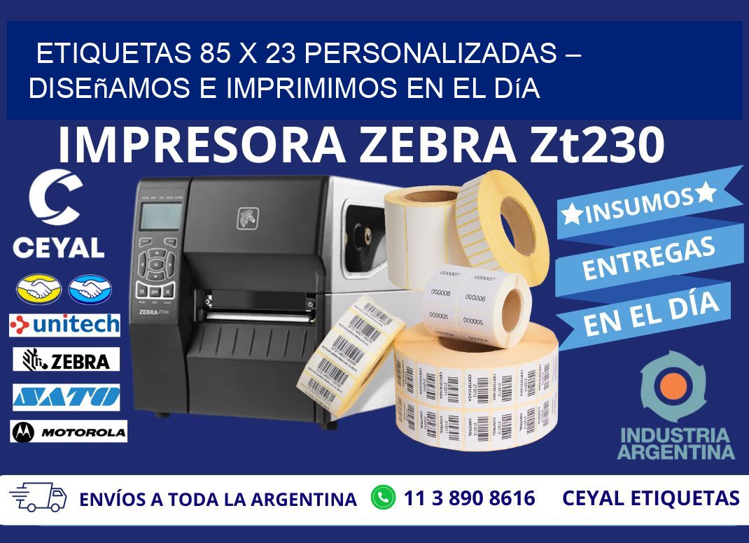 Etiquetas 85 x 23 Personalizadas – Diseñamos e Imprimimos en el Día