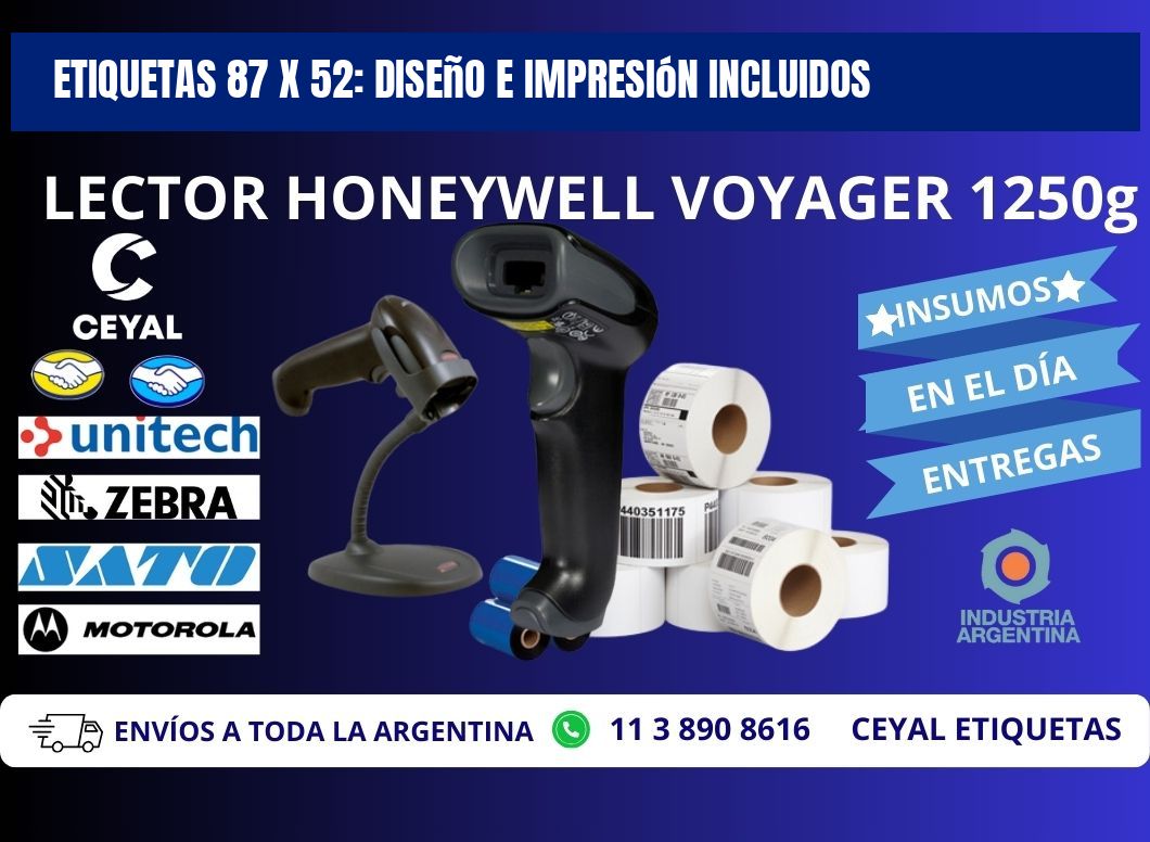 Etiquetas 87 x 52: Diseño e Impresión Incluidos