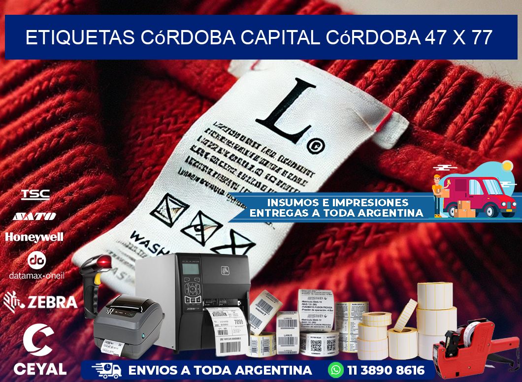 Etiquetas Córdoba Capital Córdoba 47 x 77