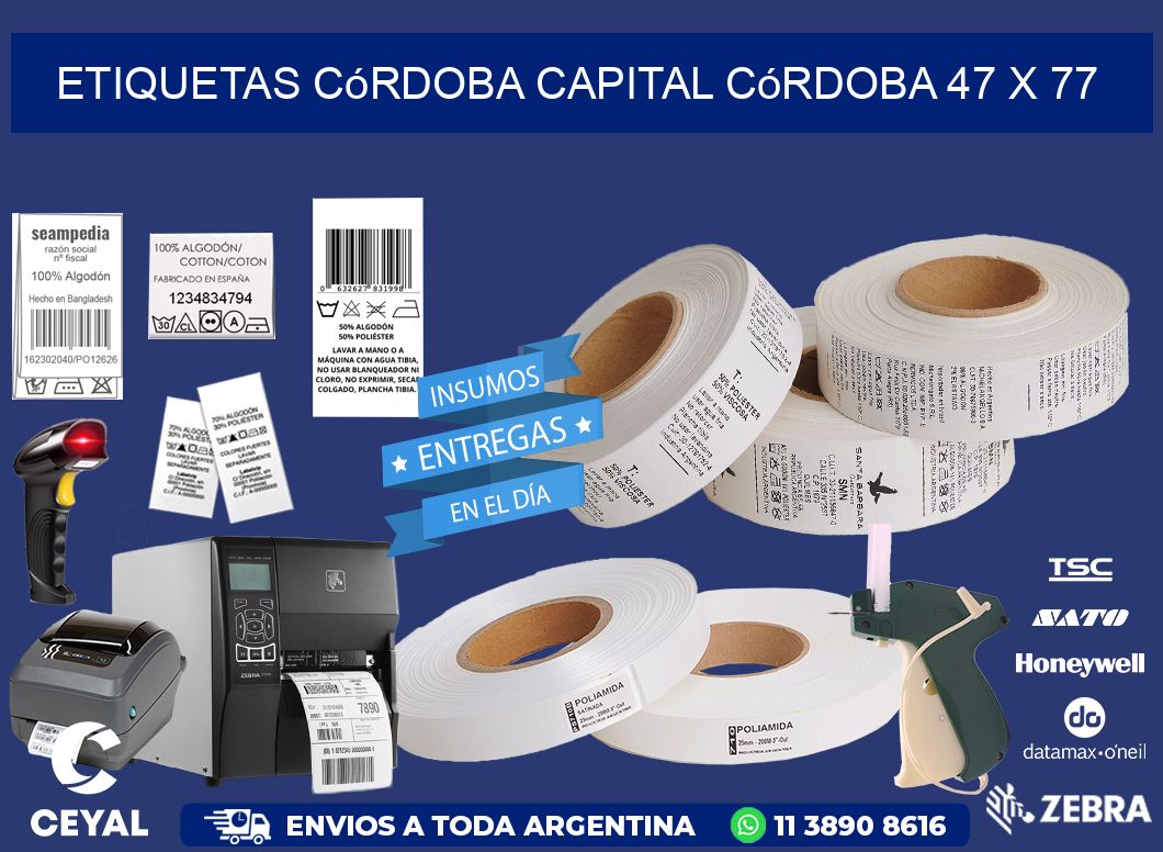 Etiquetas Córdoba Capital Córdoba 47 x 77