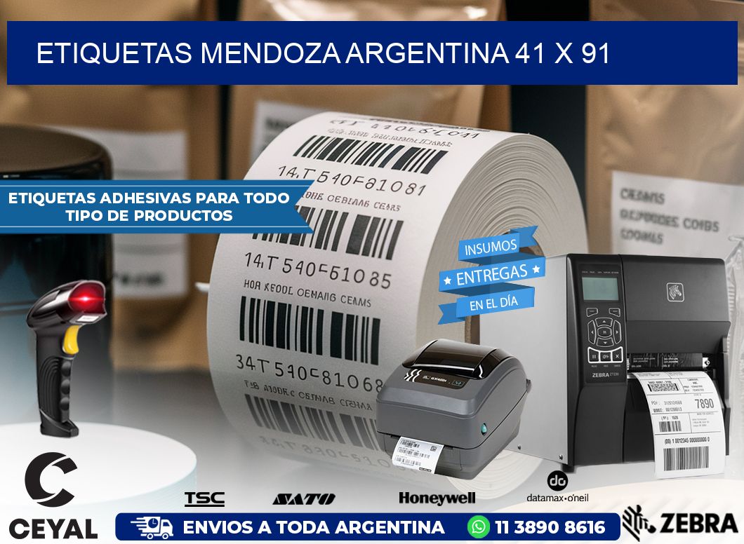 Etiquetas Mendoza Argentina 41 x 91