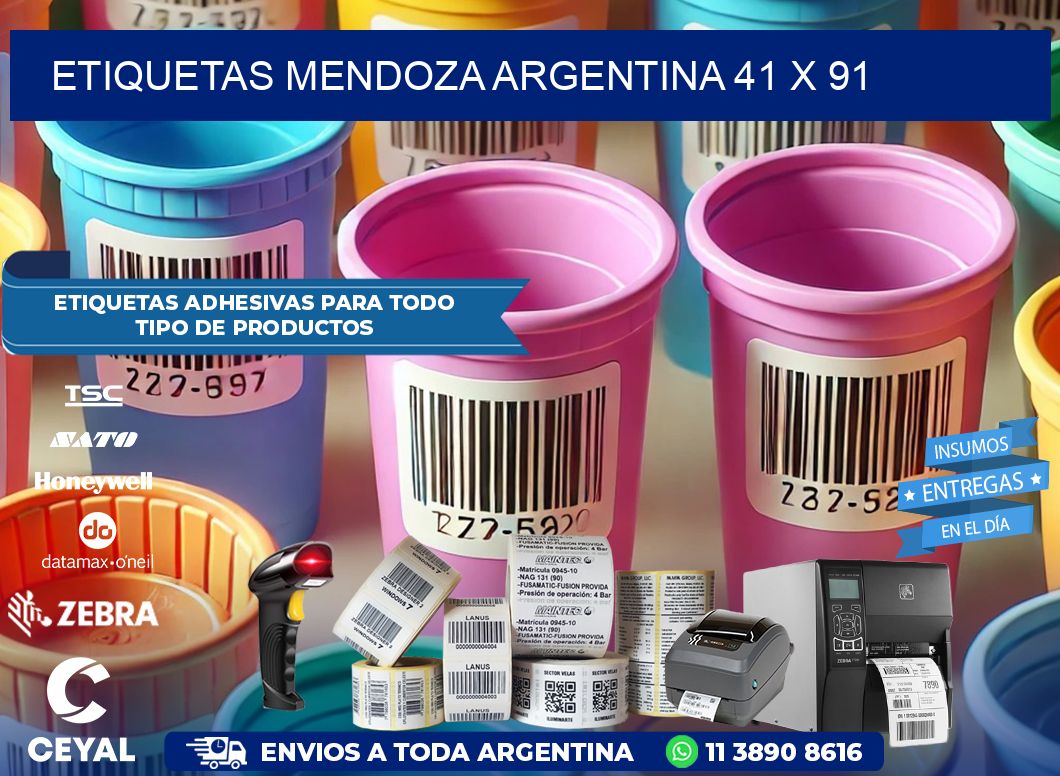 Etiquetas Mendoza Argentina 41 x 91
