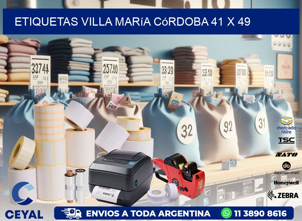 Etiquetas Villa María Córdoba 41 x 49