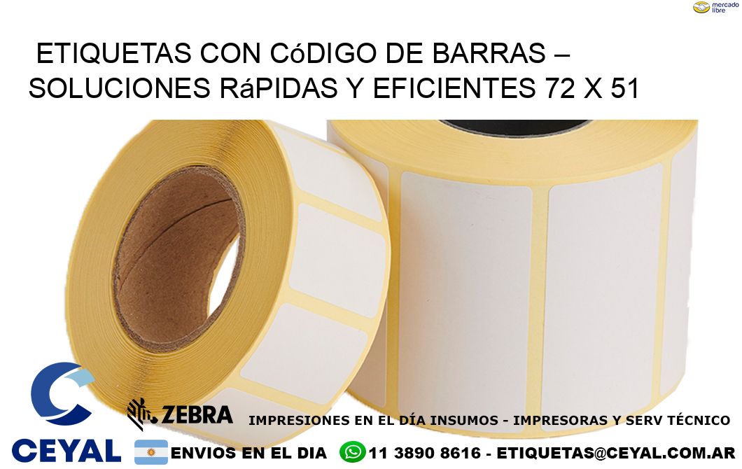 Etiquetas con Código de Barras – Soluciones Rápidas y Eficientes 72 x 51