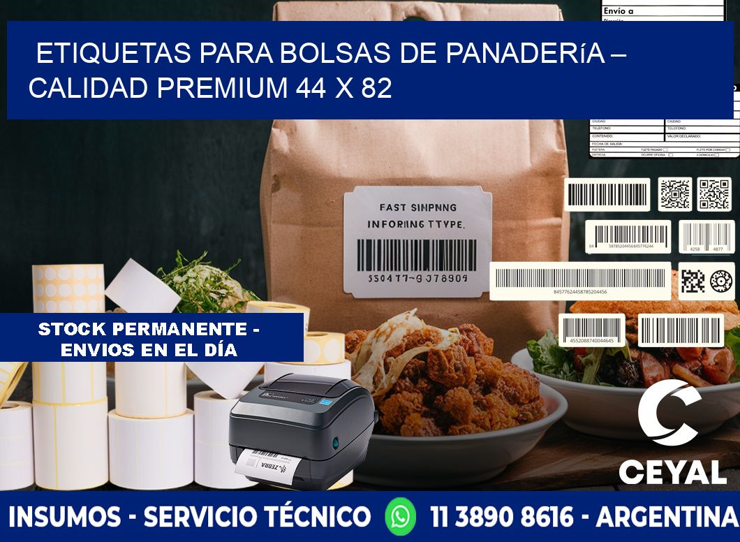 Etiquetas para bolsas de panadería – Calidad premium 44 x 82