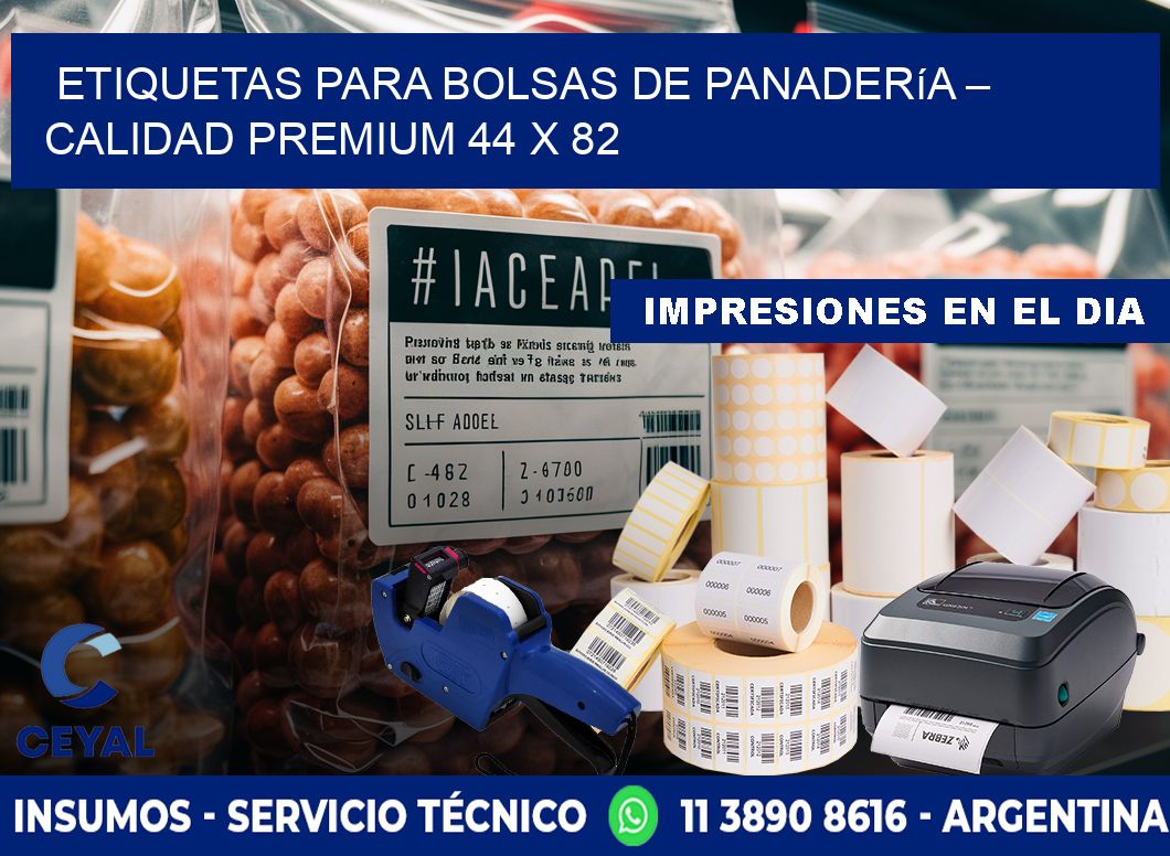 Etiquetas para bolsas de panadería – Calidad premium 44 x 82