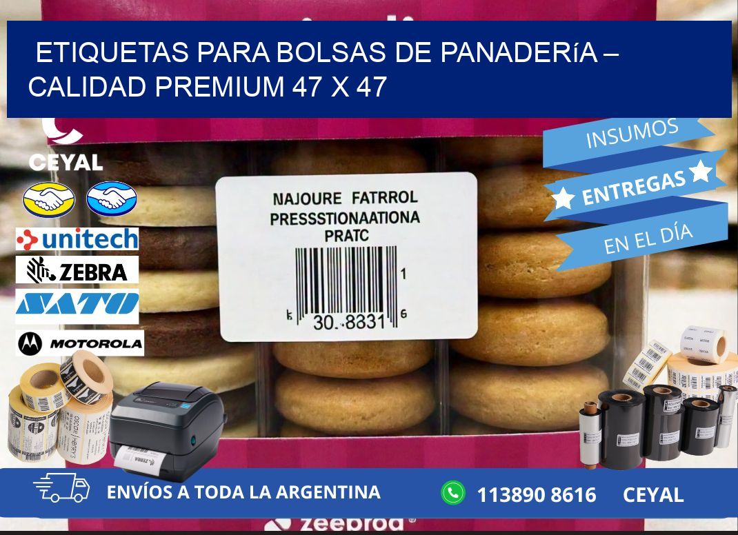 Etiquetas para bolsas de panadería – Calidad premium 47 x 47