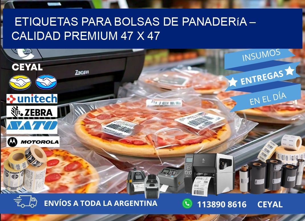 Etiquetas para bolsas de panadería – Calidad premium 47 x 47