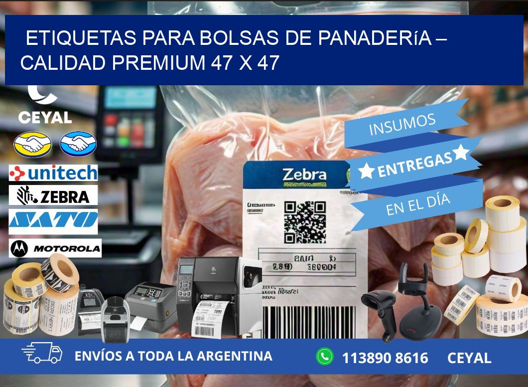 Etiquetas para bolsas de panadería – Calidad premium 47 x 47