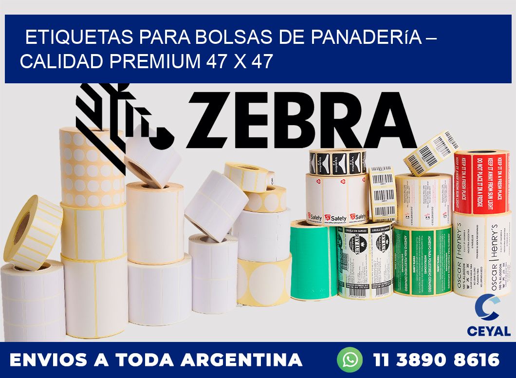 Etiquetas para bolsas de panadería – Calidad premium 47 x 47