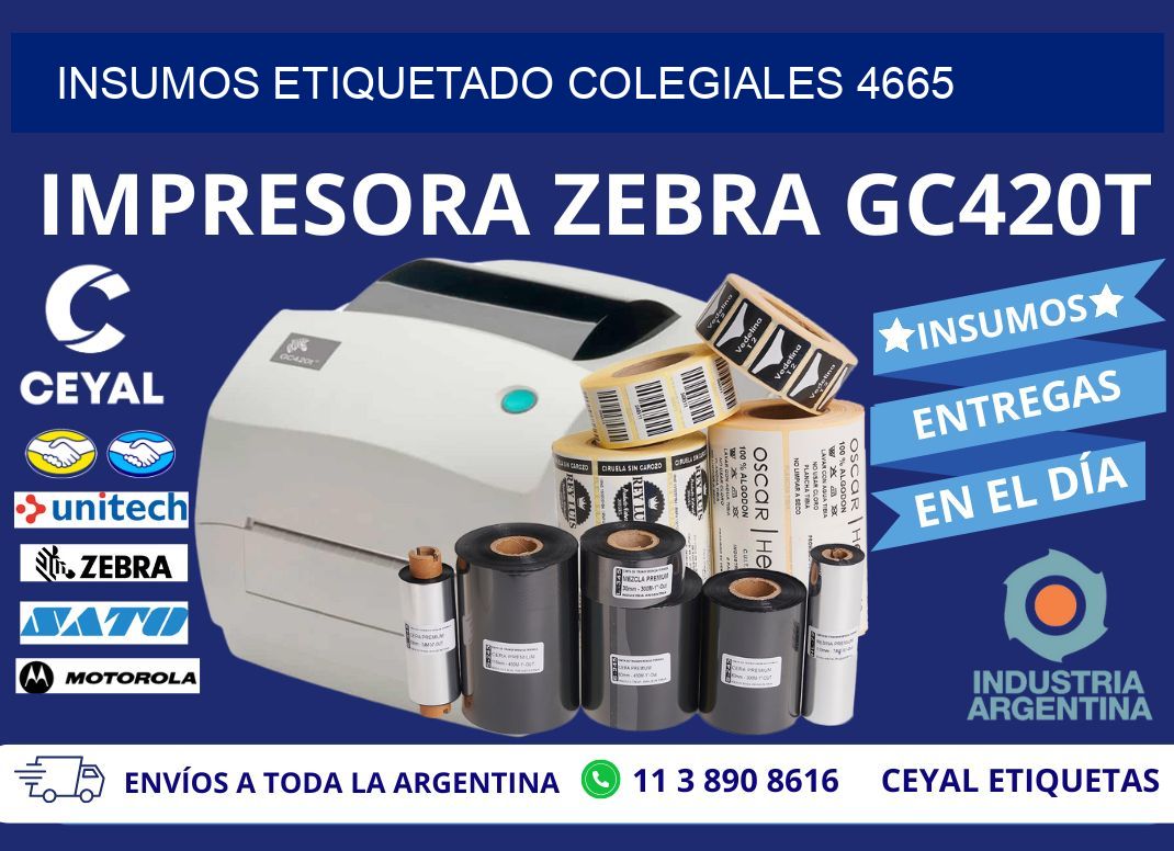 INSUMOS ETIQUETADO Colegiales 4665