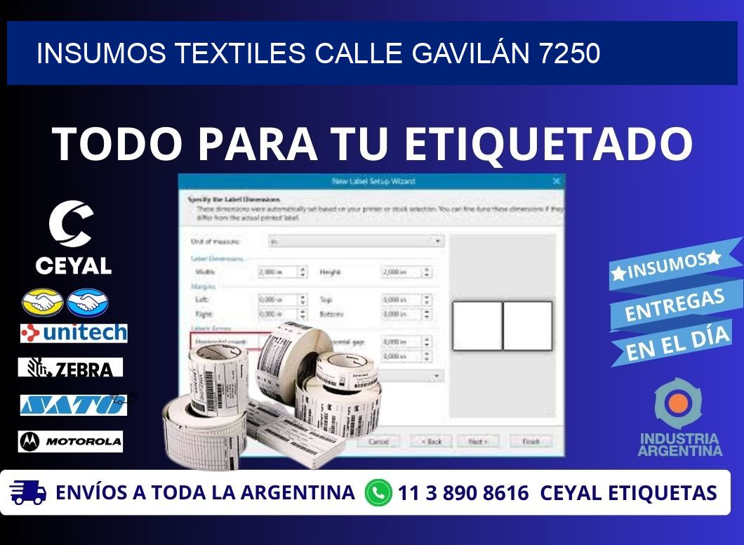 INSUMOS TEXTILES CALLE GAVILÁN 7250